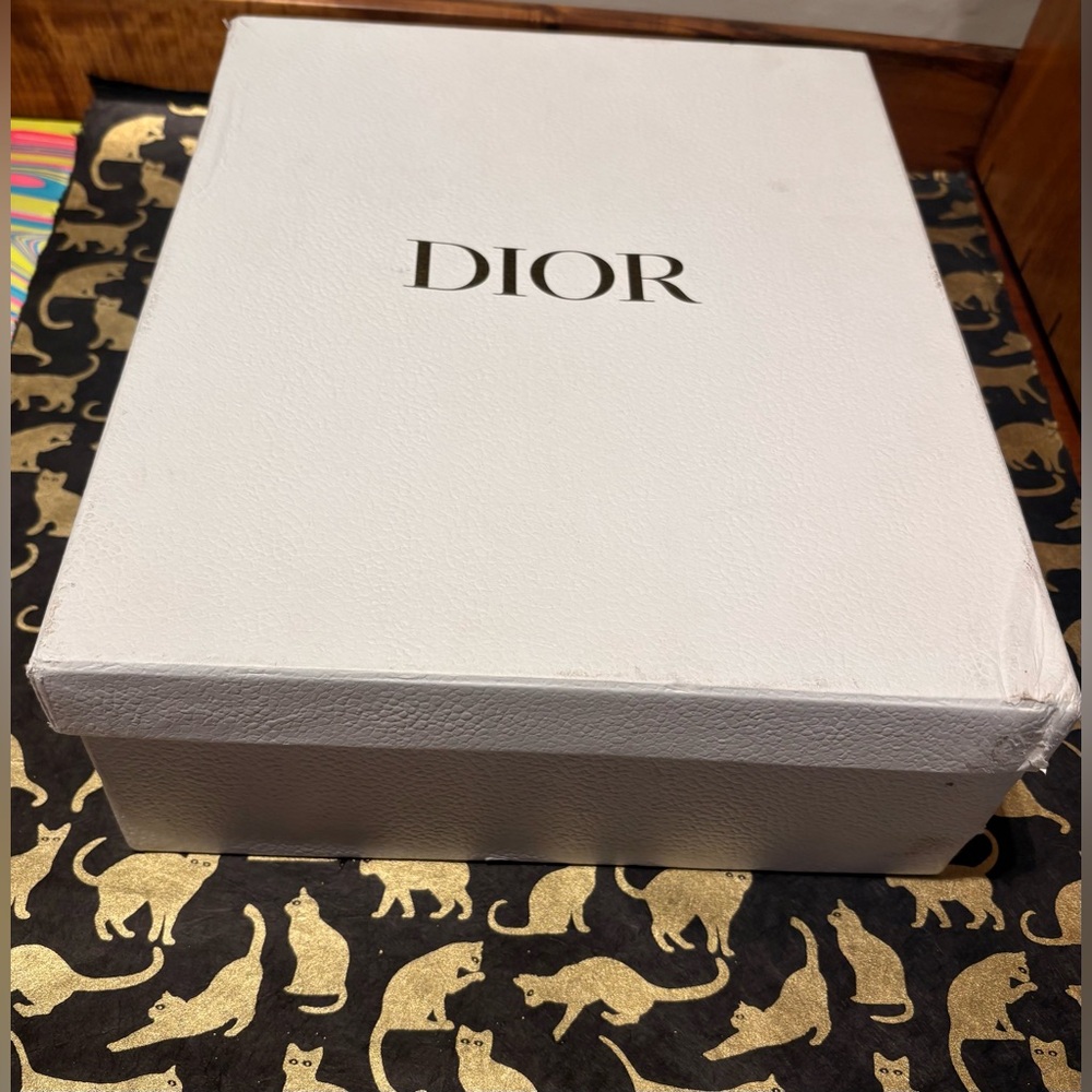White empty Dior shoe box